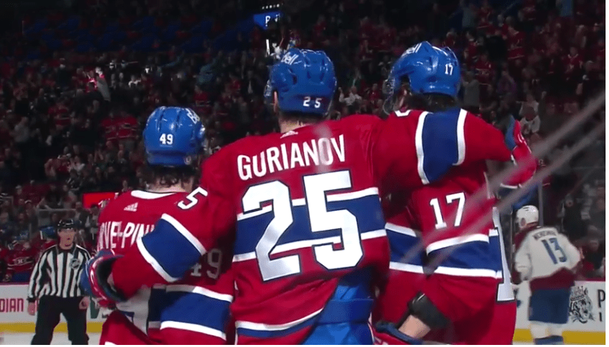 Canadiens forward Denis Gurianov