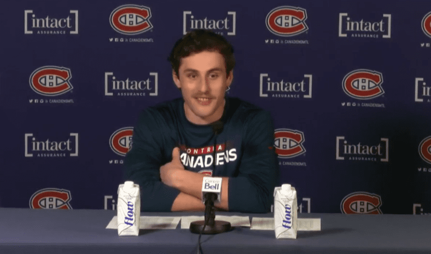 Montreal Canadiens forward Lucas condotta