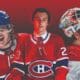 Montreal Canadiens players Caufield Montembeault Reinbacher