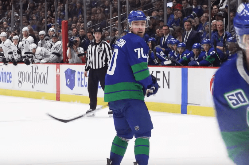 Montreal Canadiens forward tanner pearson with canucks