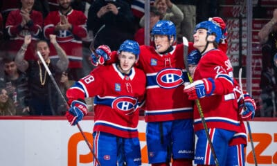 montreal canadiens lane hutson patrik laine cole caufield juraj slafkovsky